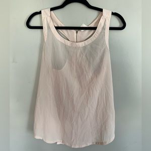 Sheer blush sleeveless top
